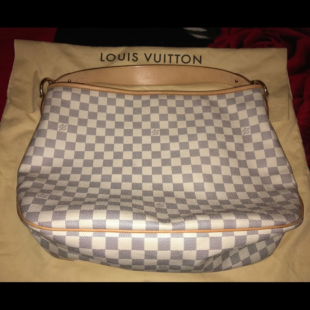 Delightful MM Damier Azur with dust bag.